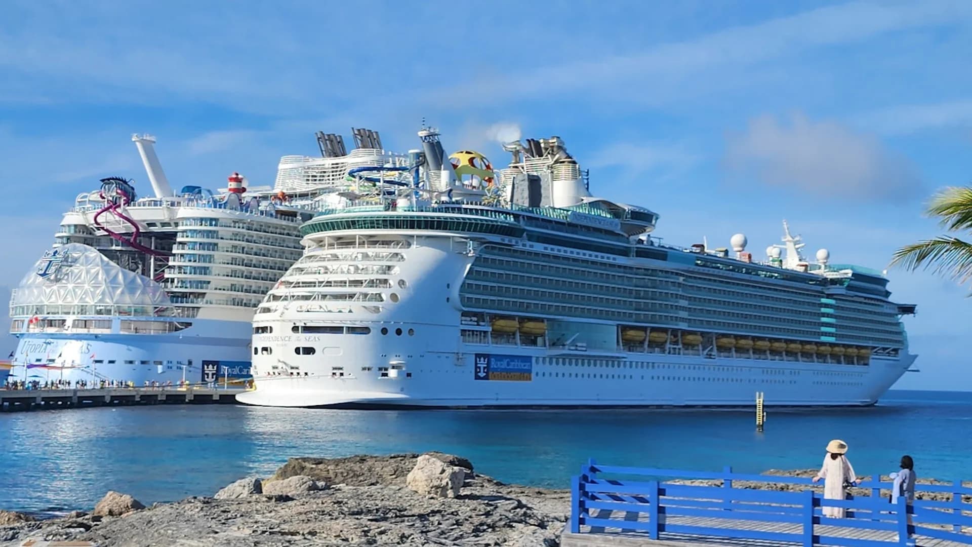Cruise ship sailing at sea